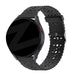 Bandz Withings ScanWatch Nova siliconen band met bloemenpatroon (zwart)