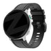 Bandz Garmin Approach S70 - 42mm siliconen band met gesp (zwart)