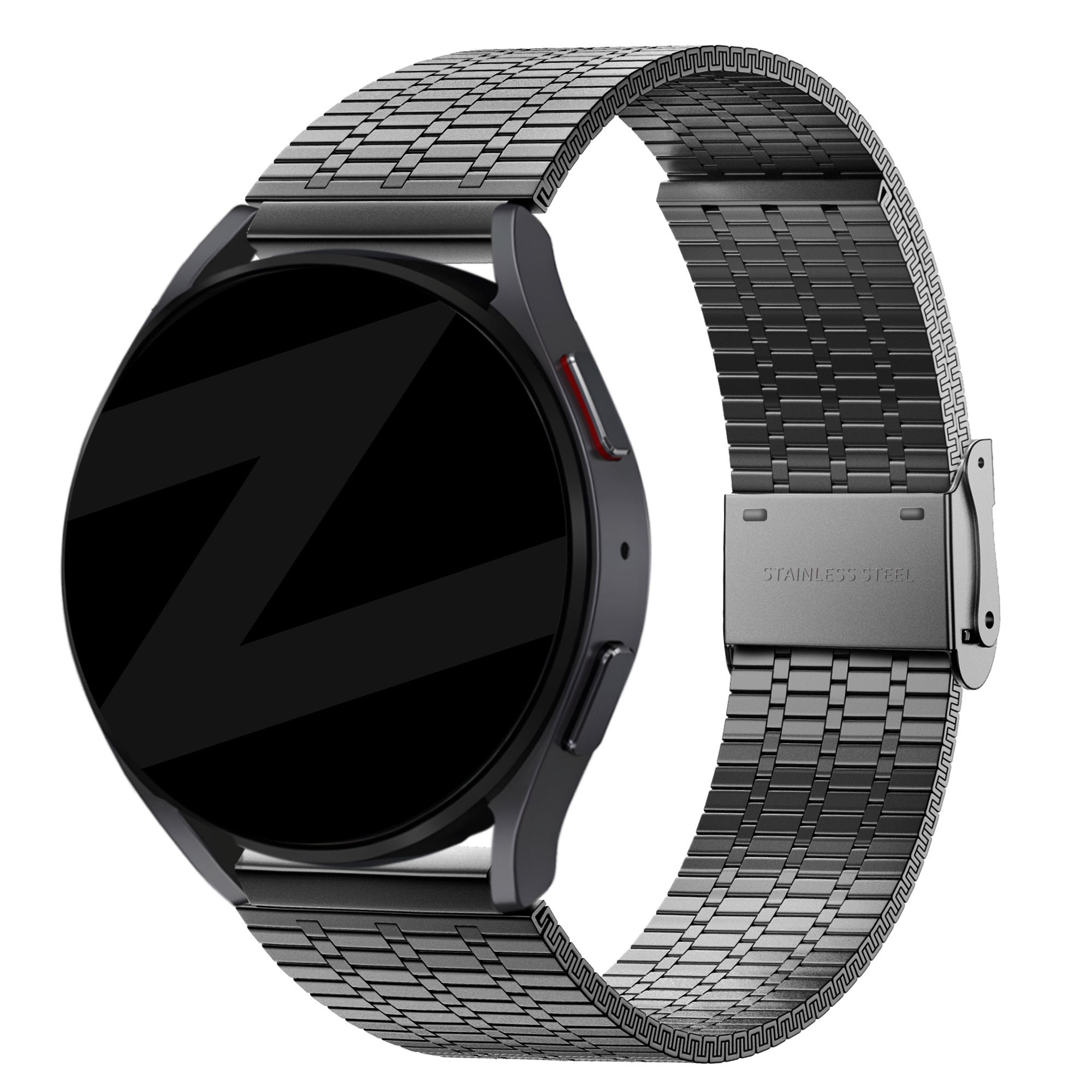 Bandz OnePlus Watch 3 verstelbare stalen band (zwart)