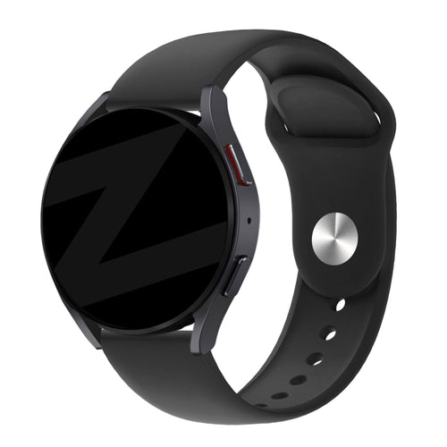 Bandz Pebble Round 2 - 20mm sport band 'Deluxe' (zwart)