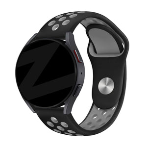 Bandz OnePlus Watch Lite sport band 'Deluxe' (zwart/grijs)