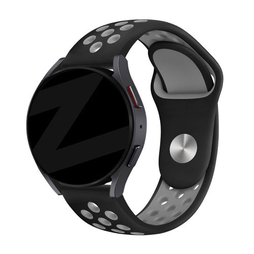Bandz Amazfit Bip 6 Sport Strap 'Deluxe' (Black/Grey)