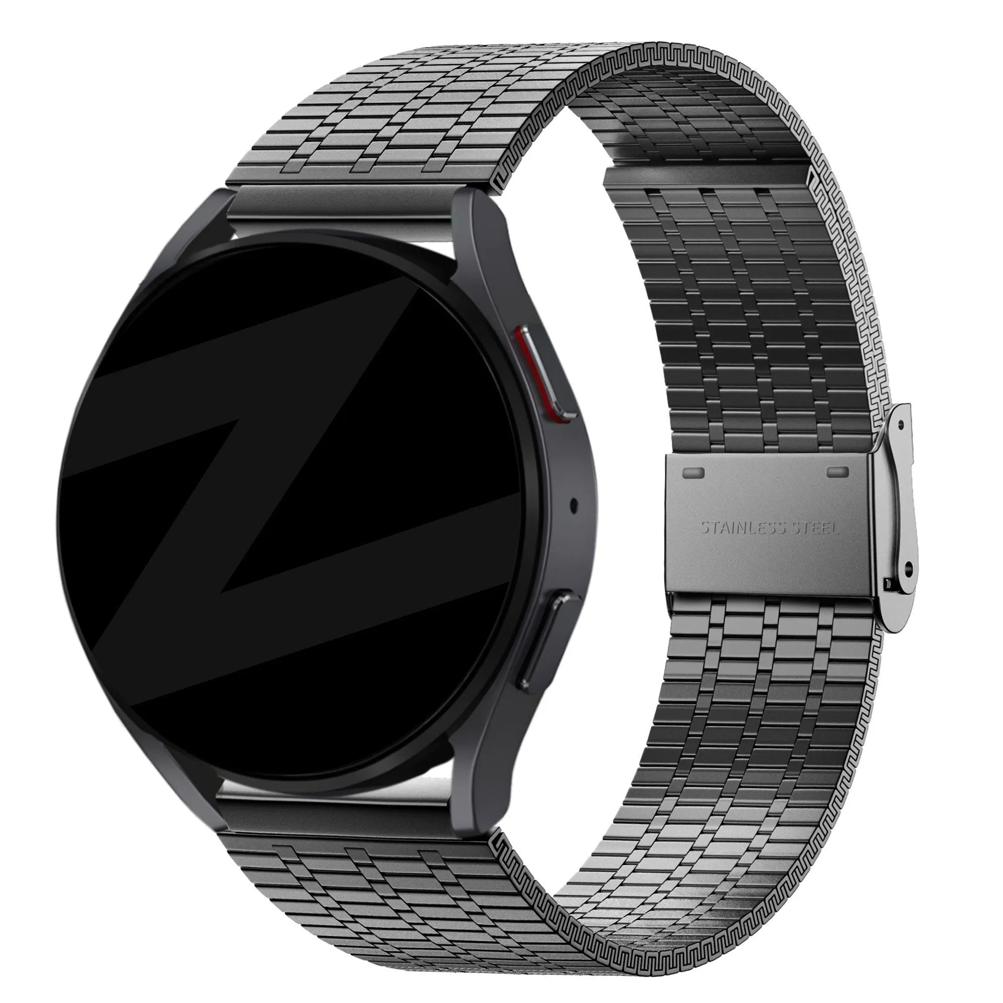 Bandz OnePlus Watch Lite verstelbare stalen band (zwart)