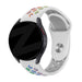 Bandz Samsung Galaxy Watch 7 44mm sport band 'Deluxe' (wit/rainbow)