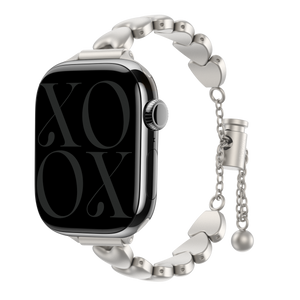 xoxo Wildhearts Apple Watch stalen bandje 'hearts' (sterrenlicht)