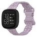 Fitbit Versa 3 siliconen bandje met patroon (lichtpaars)