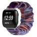 Fitbit Versa (2) scrunchie band (blauw/roze)