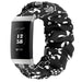 Fitbit Charge 3 scrunchie bandje (zwart mix)