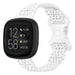 Fitbit Versa 3 siliconen bandje met patroon (wit)