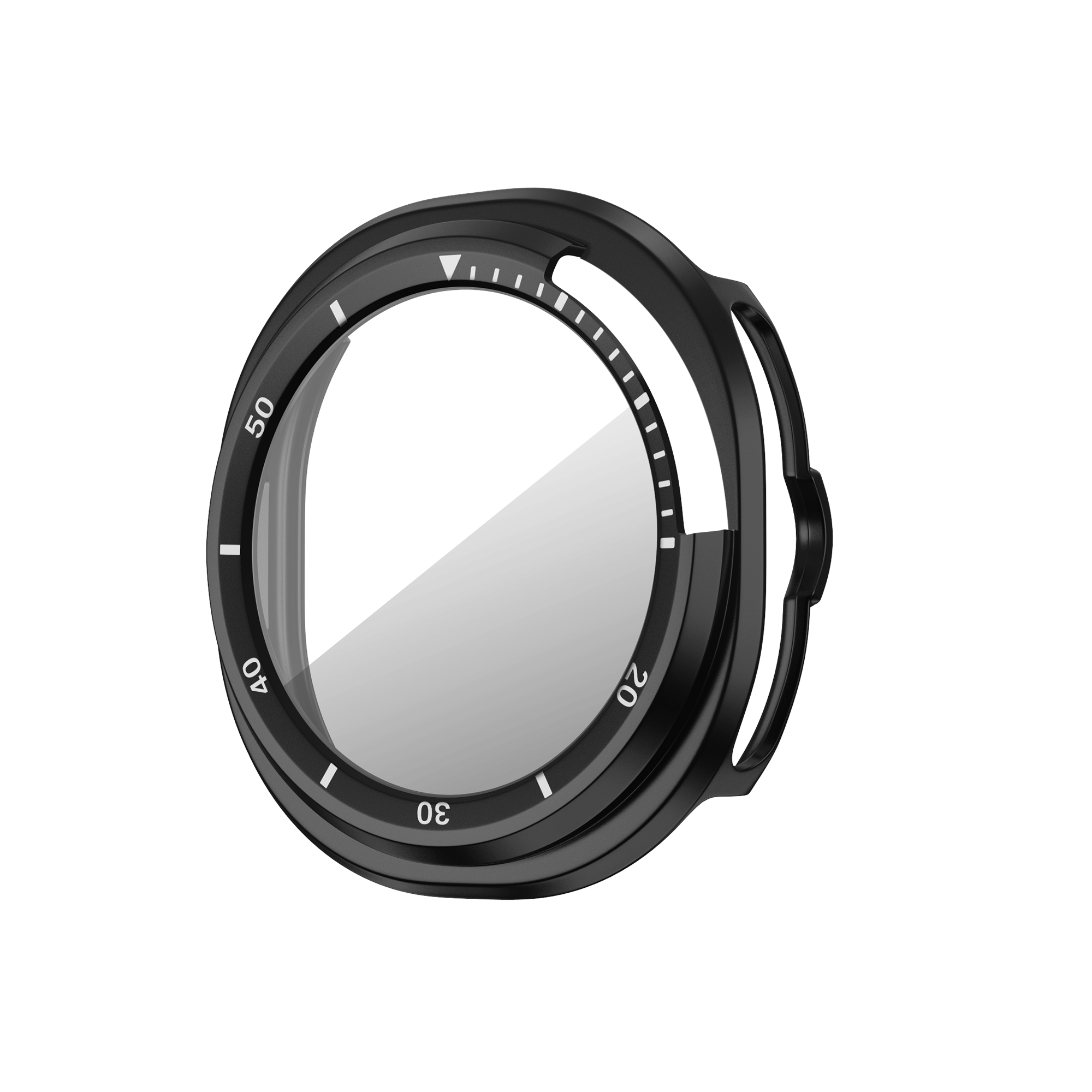 Bandz Samsung Galaxy Watch 8 Classic Bezel Cover with Glass (Black/White)