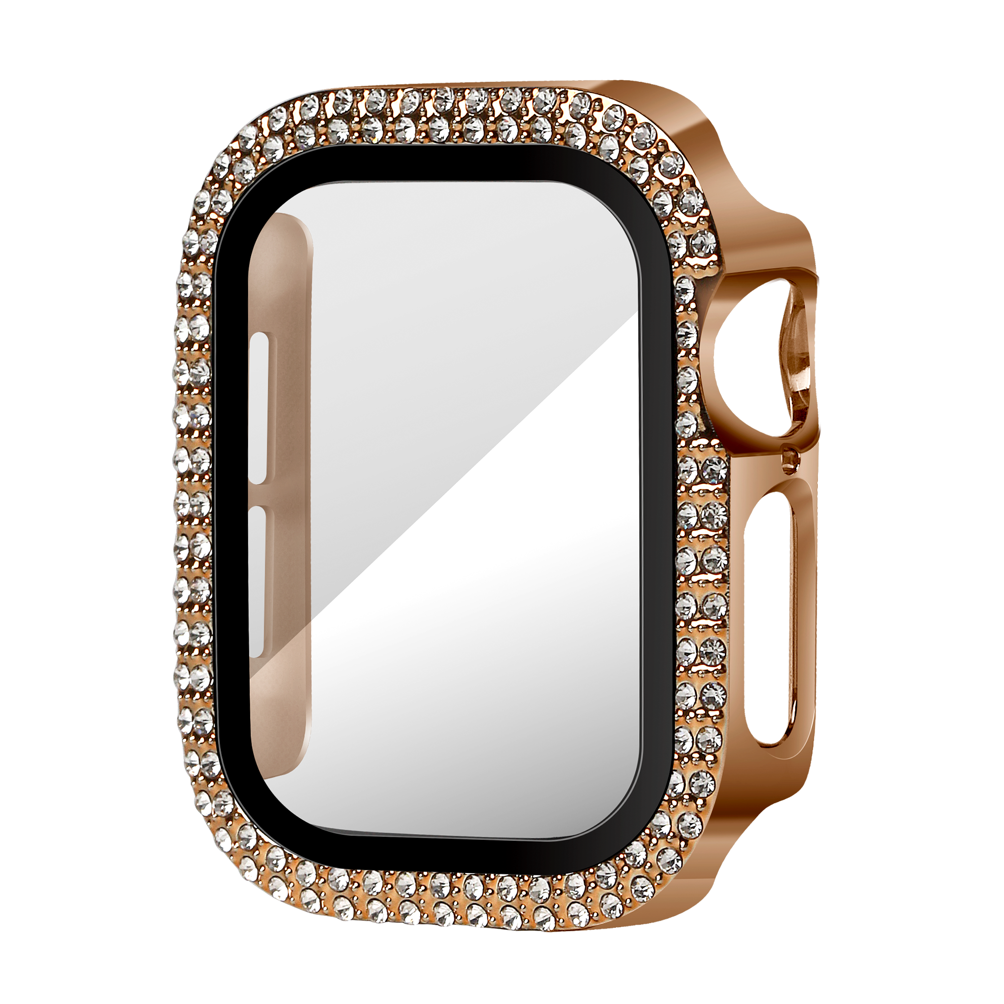 Bandz Apple Watch 10 - 42mm Diamond Case with Glass (Rose Gold)