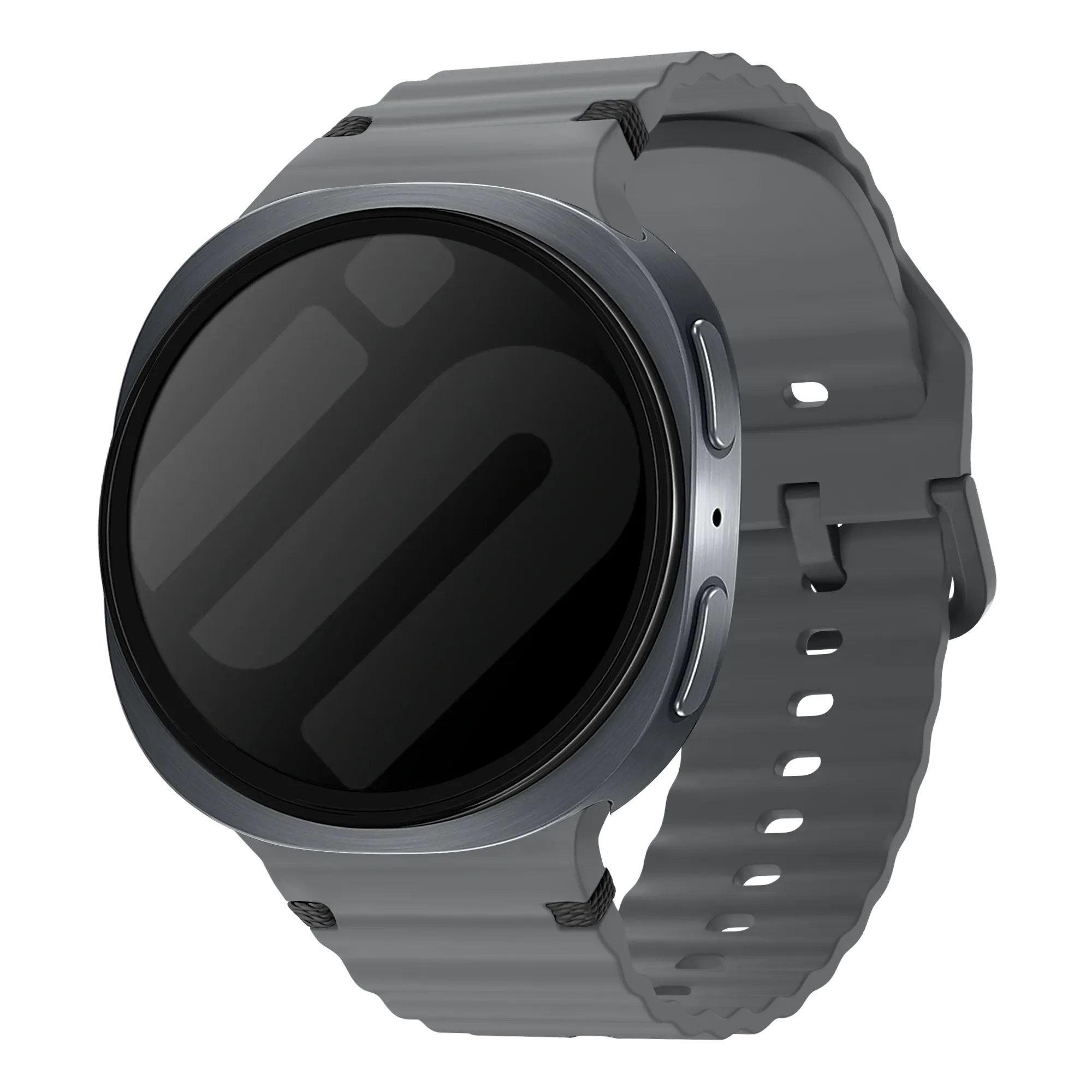 Samsung Galaxy Watch 8 - 40mm wave siliconen bandje (donkergrijs)