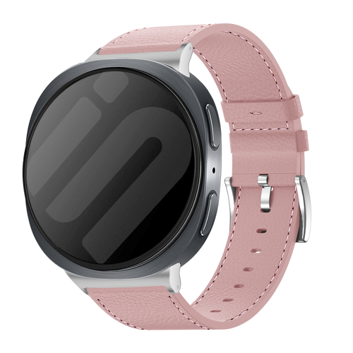 Samsung Galaxy Watch 8 - 44mm leren grain band (roze)