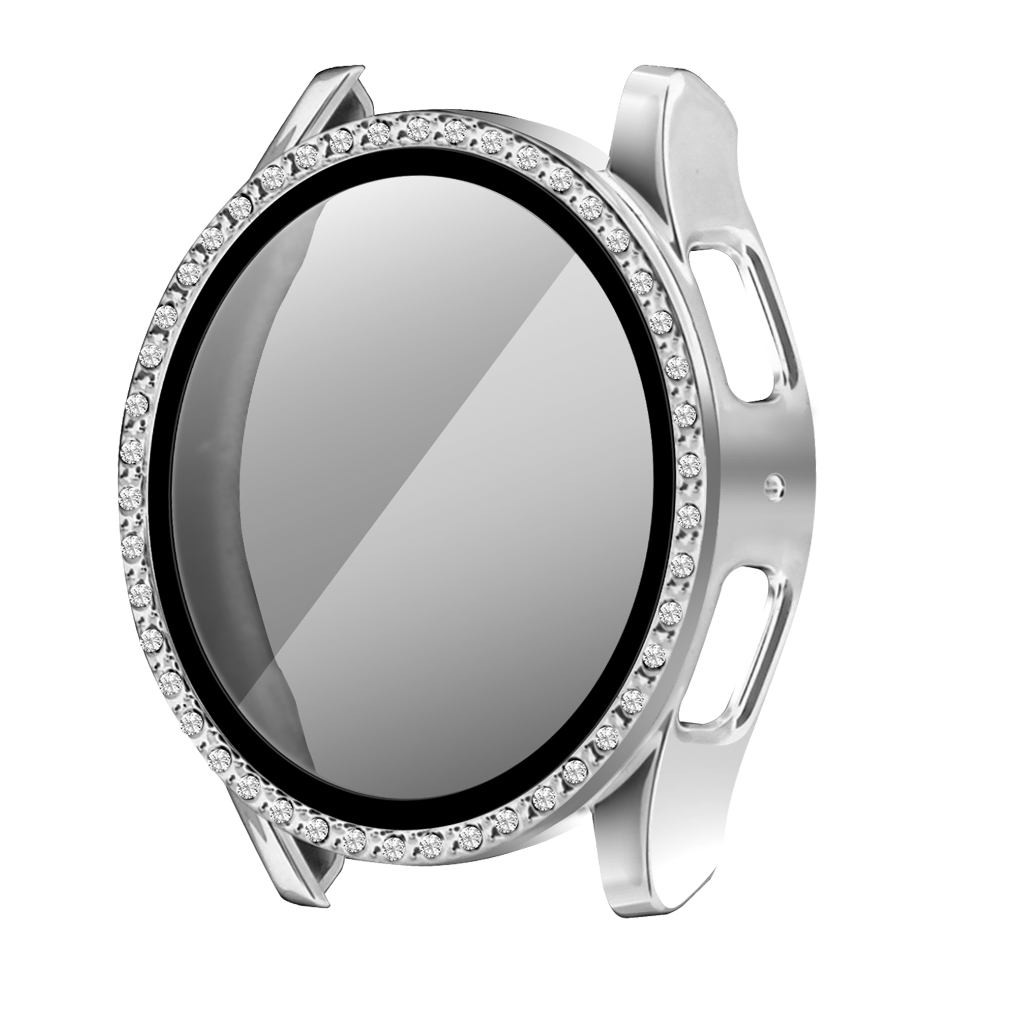 Samsung Galaxy Watch 7 - 40mm Diamond hoesje met glas (zilver)