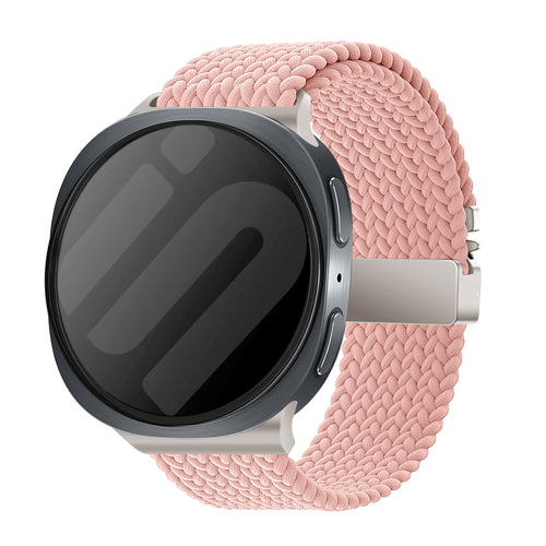  Samsung Galaxy Watch 8 - 40mm gevlochten band met P-buckle (roze)