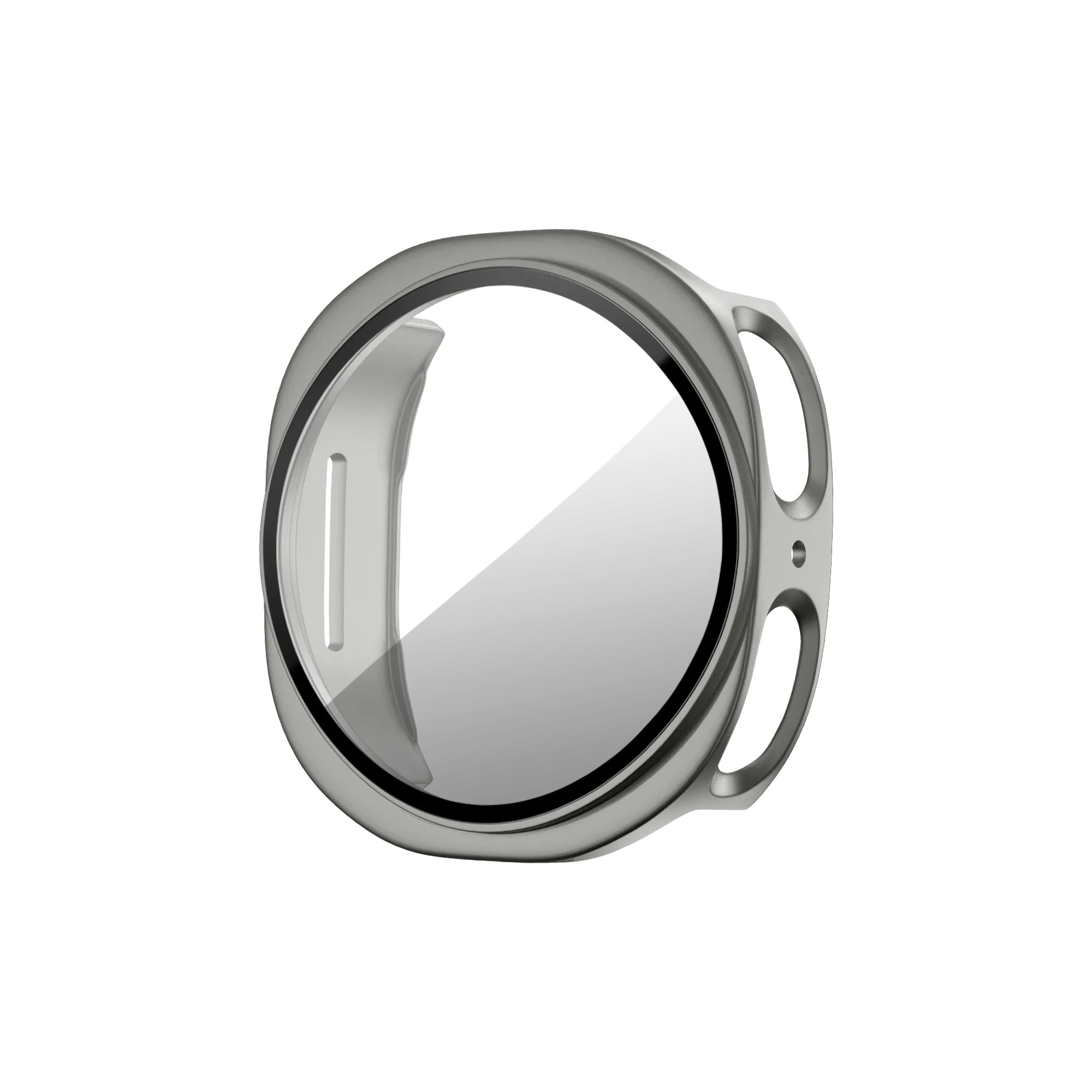 Bandz Samsung Galaxy Watch 8 - 44mm PC hoesje met glas (titanium goud)