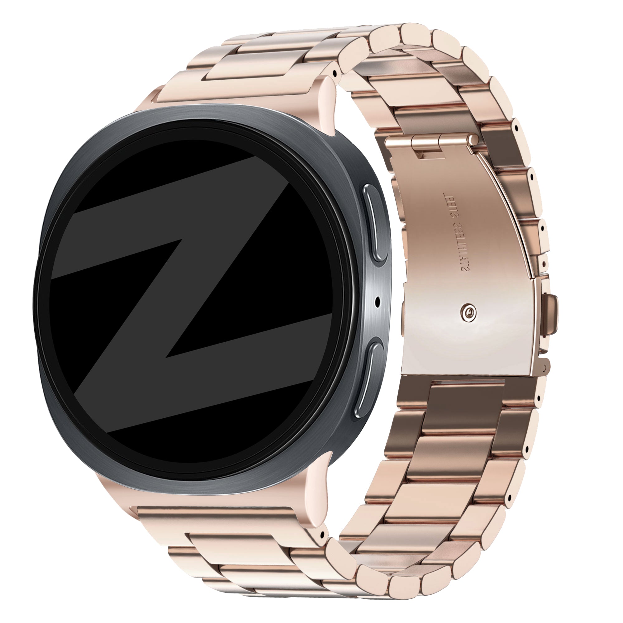 Bandz Samsung Galaxy Watch 8 - 44mm stalen band 'Classic' (rosé goud)