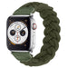 Apple Watch Twisted gevlochten bandje (legergroen)