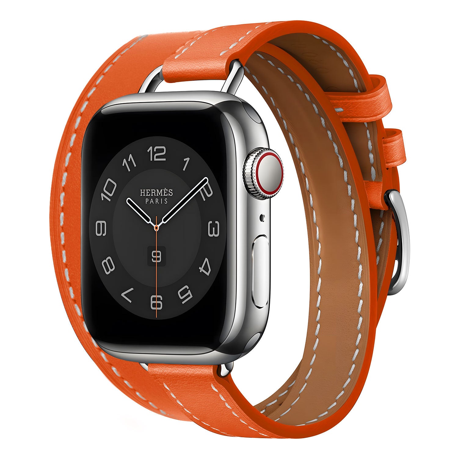 Orange Double Tour Strap Apple Watch Leather Double Tour Strap
