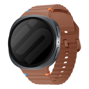 Samsung Galaxy Watch 8 Classic Wave Silicone Strap (Brown)