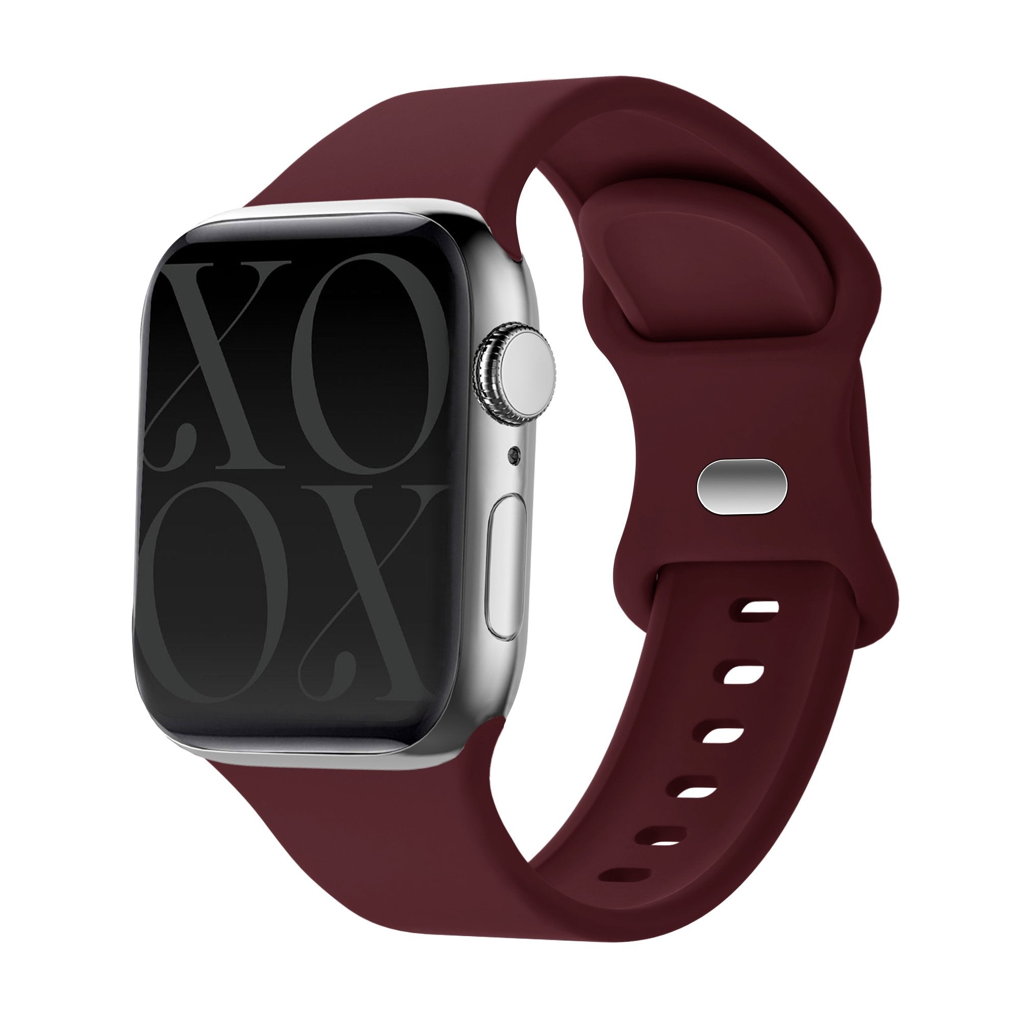 xoxo Wildhearts Apple Watch Silicone Strap (Burgundy)