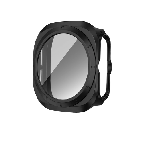 Bandz Samsung Galaxy Watch Ultra PC hoesje met glas (zwart) 