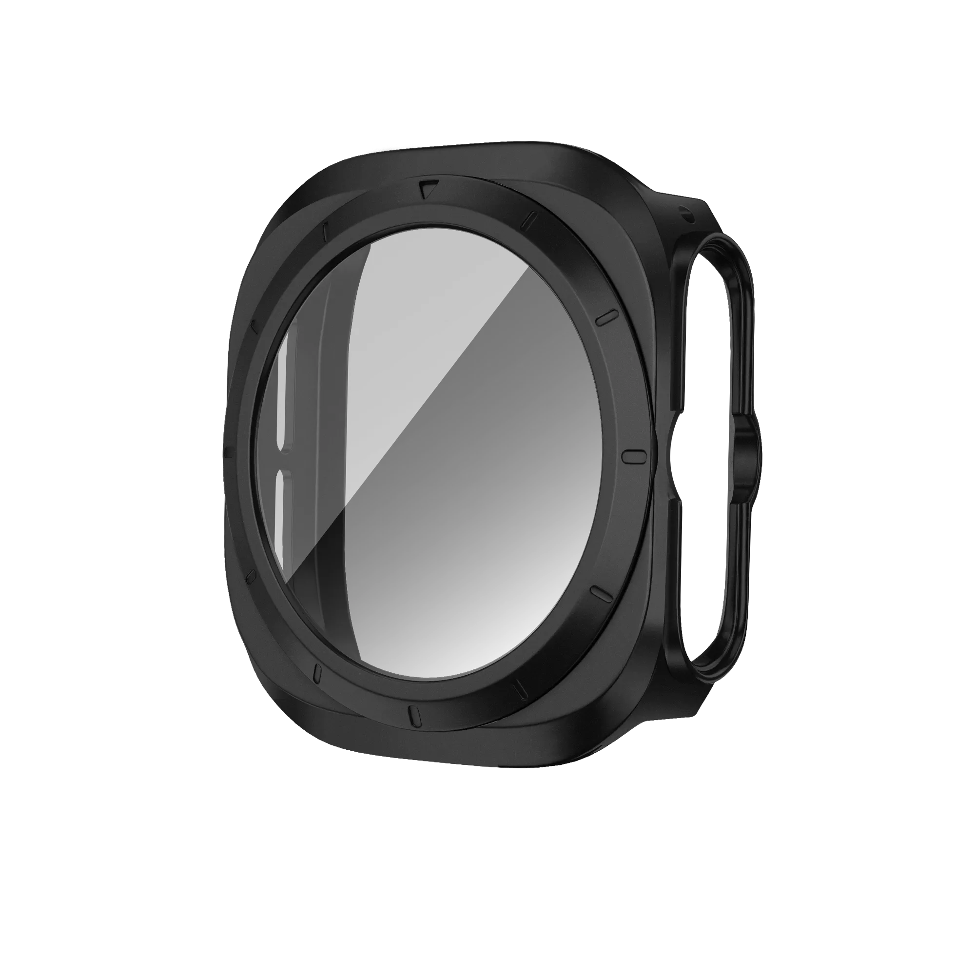 Bandz Samsung Galaxy Watch Ultra PC hoesje met glas (zwart) 