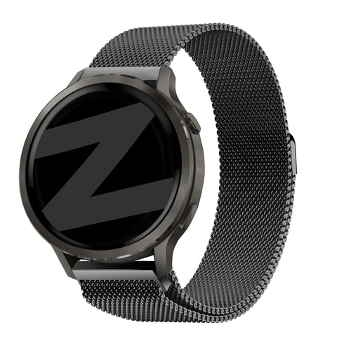 Bandz Garmin Venu 4 - 41mm Milanese loop band (zwart)