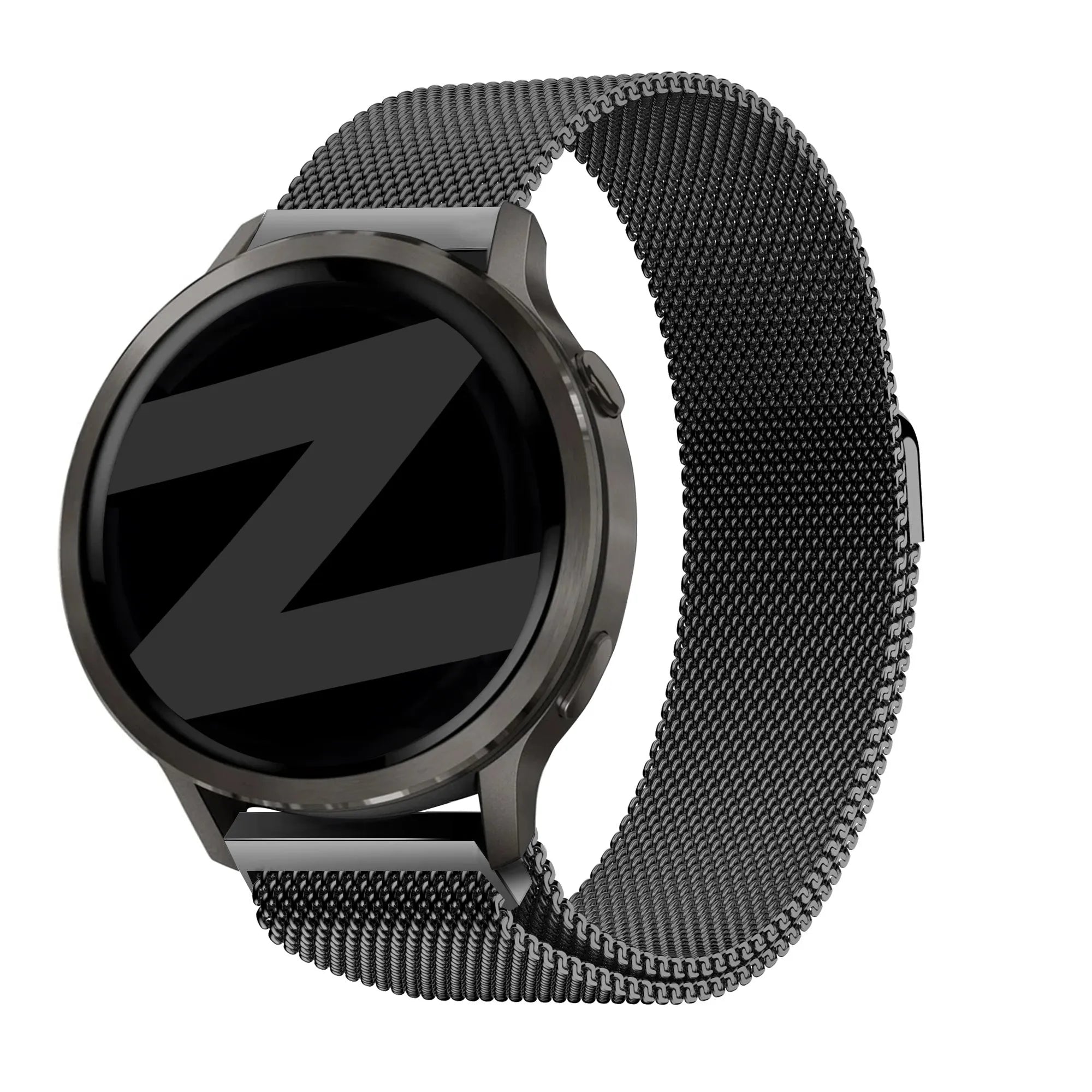 Bandz Garmin Forerunner 265s Milanese loop band (zwart)
