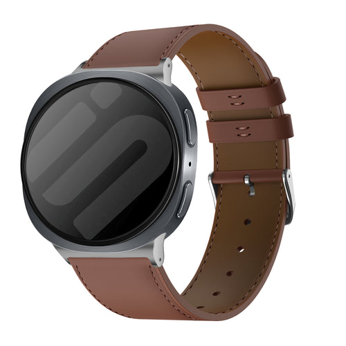 Samsung Galaxy Watch 8 Classic modern leren band (bruin)