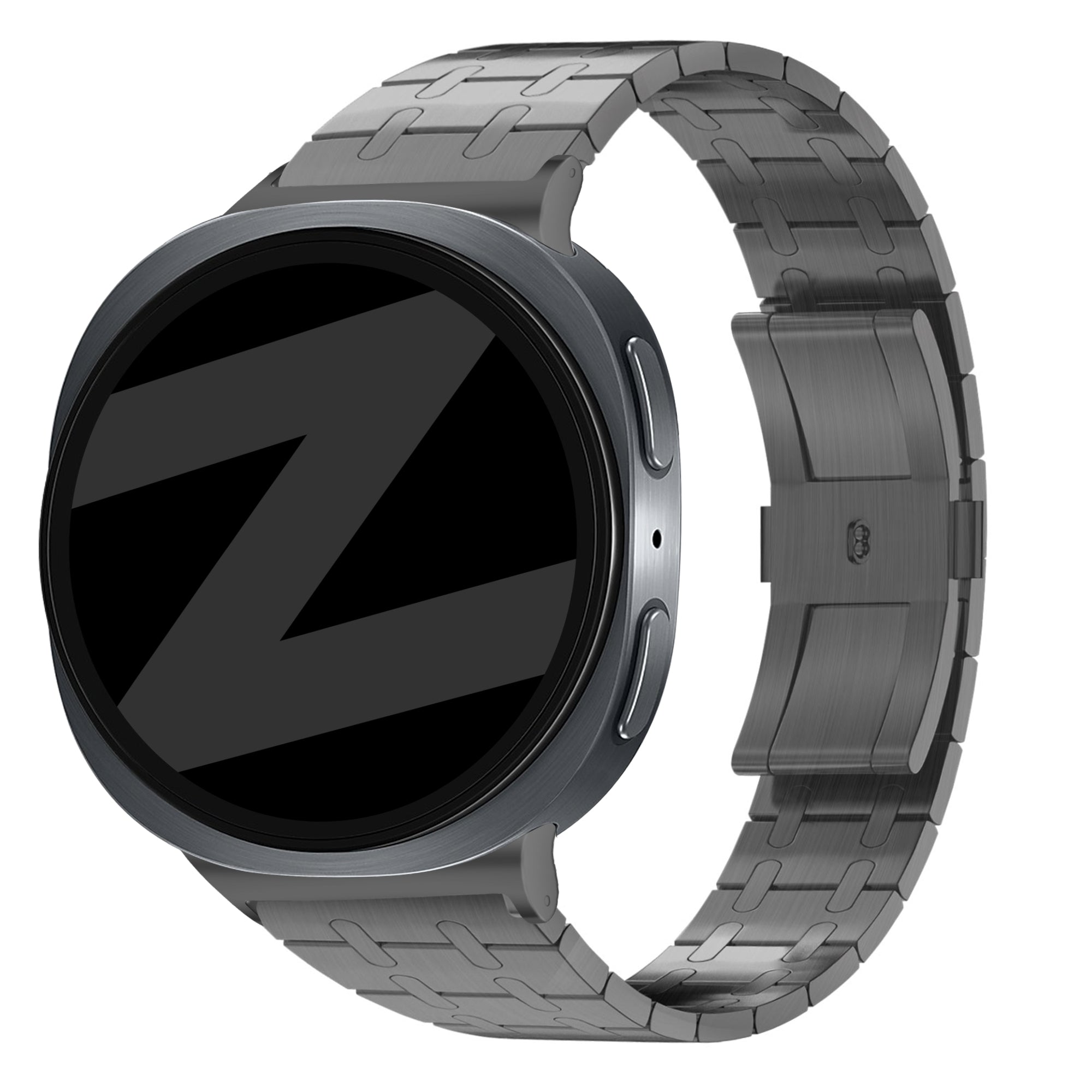 Bandz Samsung Galaxy Watch 8 Classic stalen band 'Royal' (zwart)