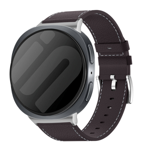 Samsung Galaxy Watch 8 - 40mm leren grain band (koffiebruin)