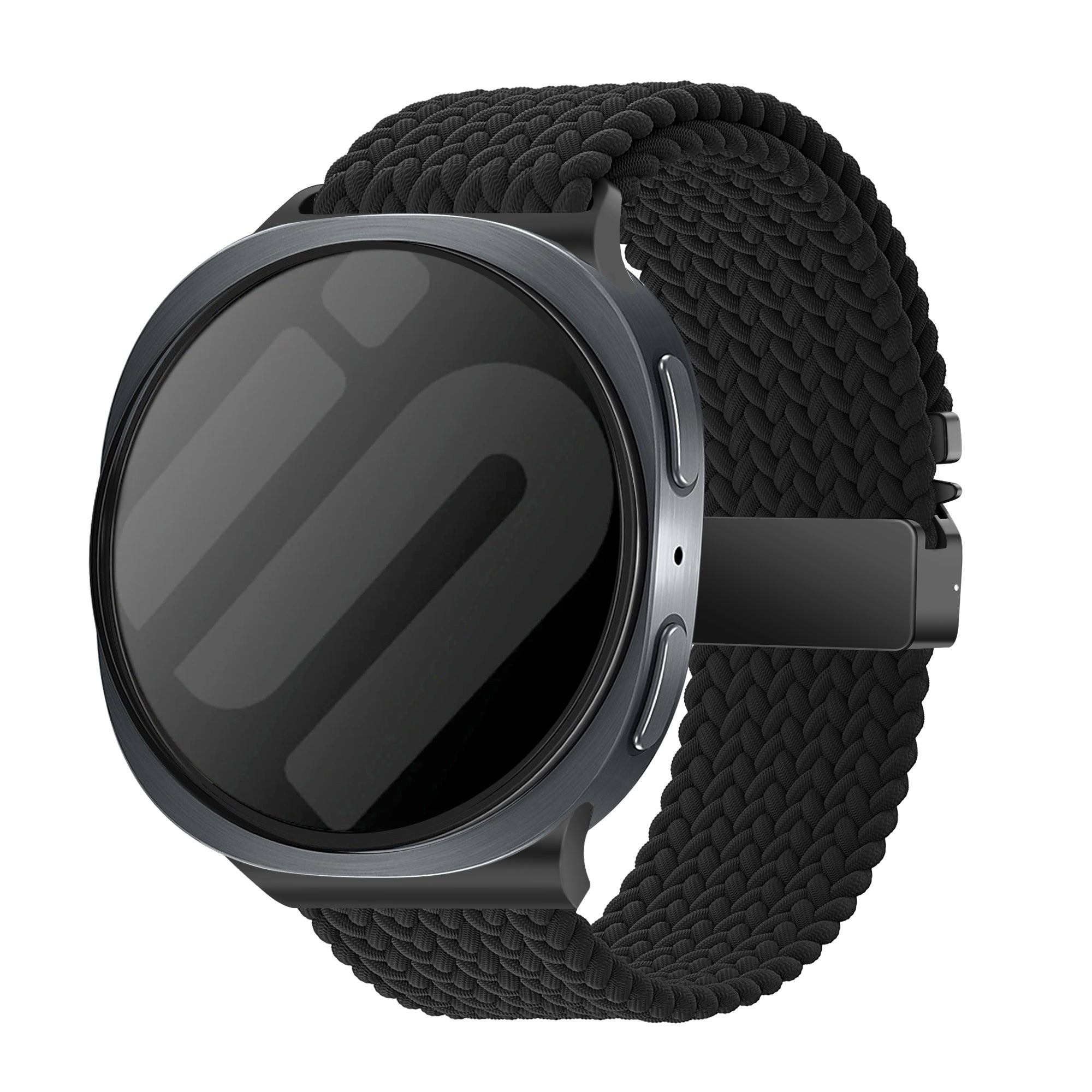  Samsung Galaxy Watch 8 - 40mm gevlochten band met P-buckle (zwart)