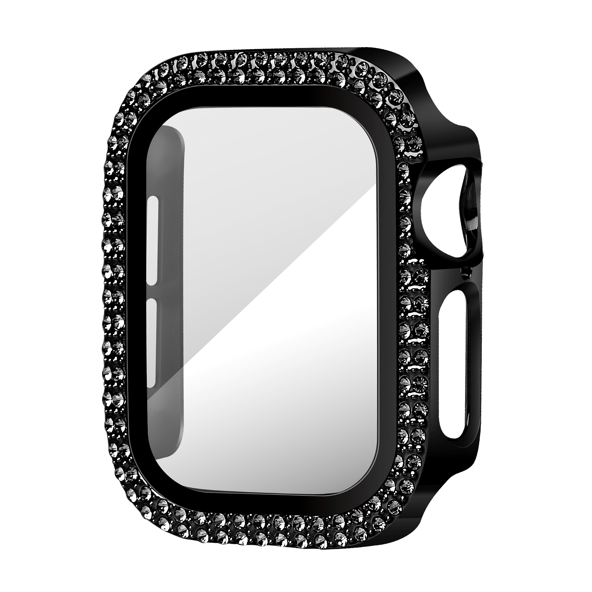 Bandz Apple Watch 10 - 42mm Diamond Case with Glass (Black)