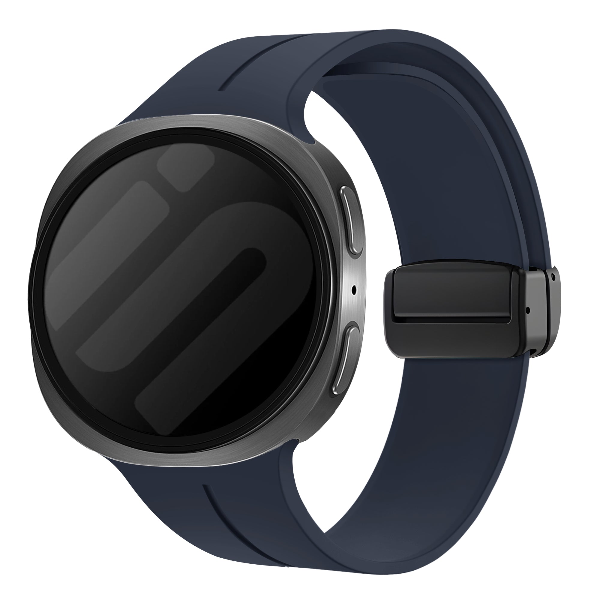  Samsung Galaxy Watch 8 - 40mm D-buckle siliconen bandje (donkerblauw)