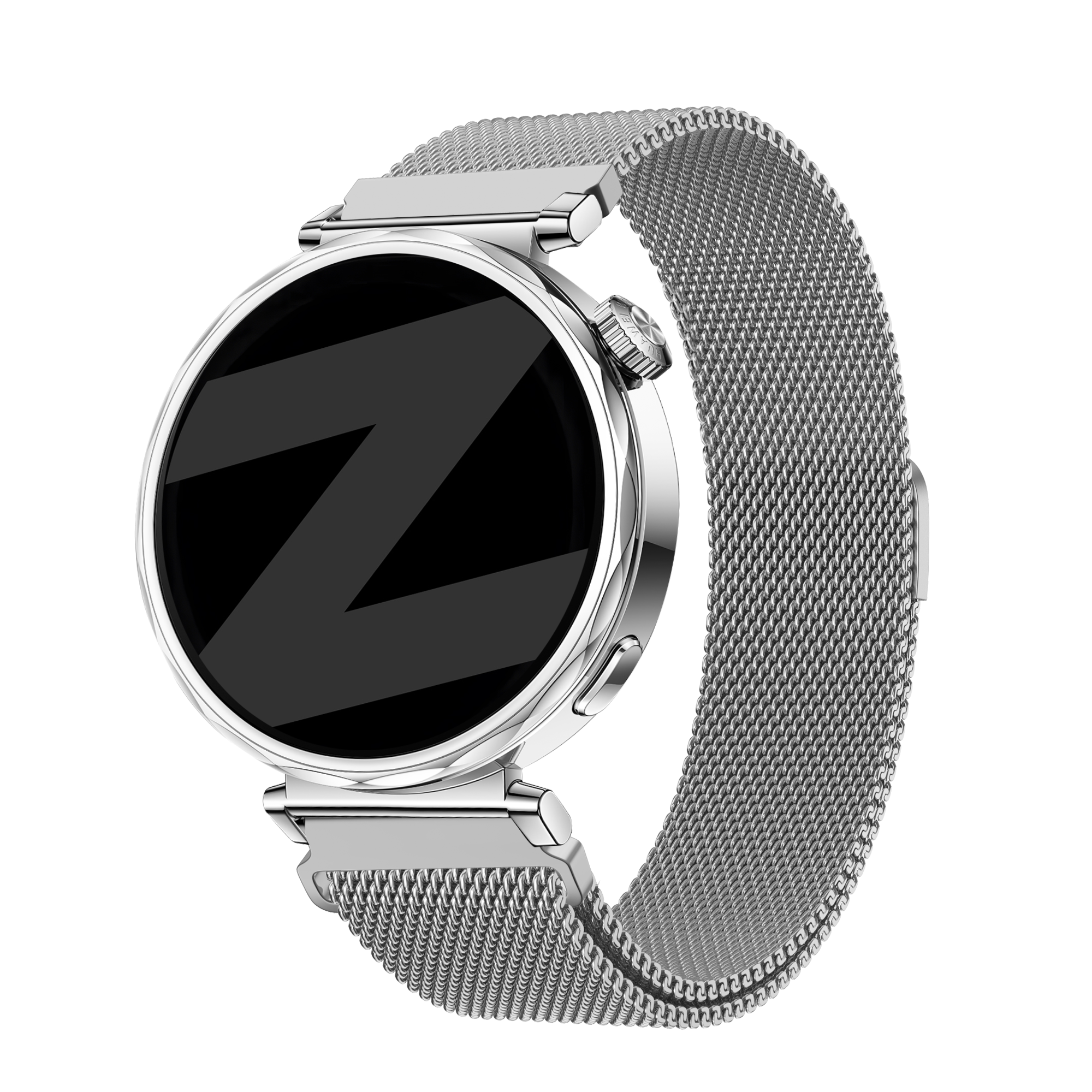 Bandz Withings ScanWatch 2 - 38mm Milanese band 'Easy fit' (zilver)