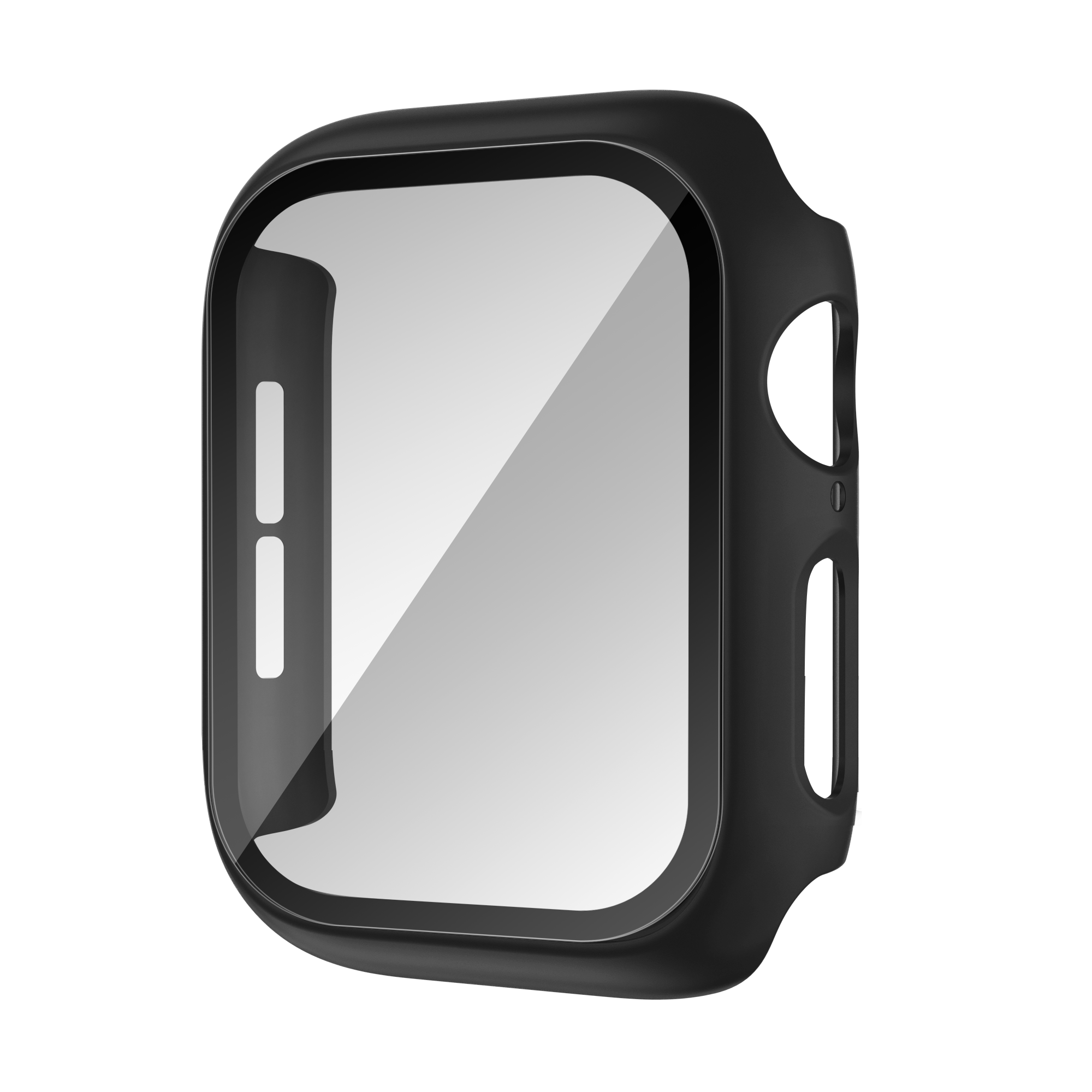Bandz Apple Watch 10 - 42mm PC hoesje met glas (zwart)