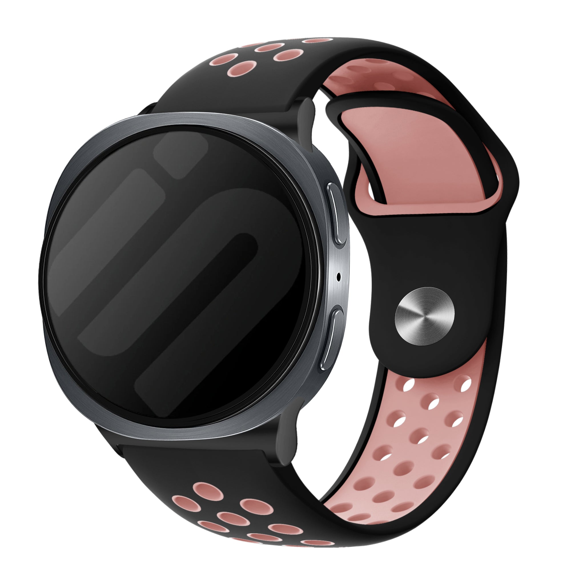  Samsung Galaxy Watch 8 - 40mm sport bandje (zwart/roze)