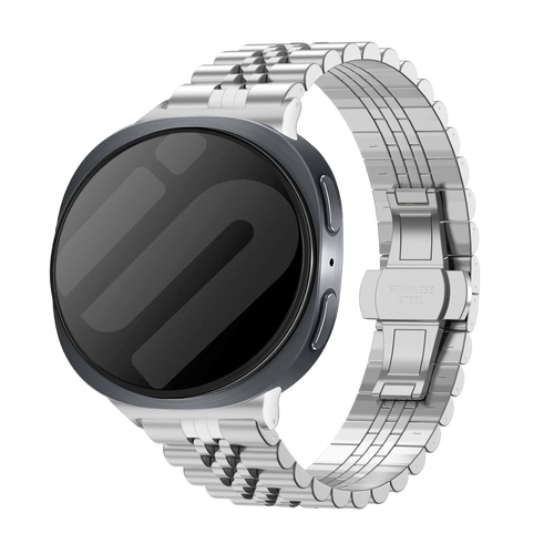 Samsung Galaxy Watch 8 - 44mm Jubilee stalen band (zilver)