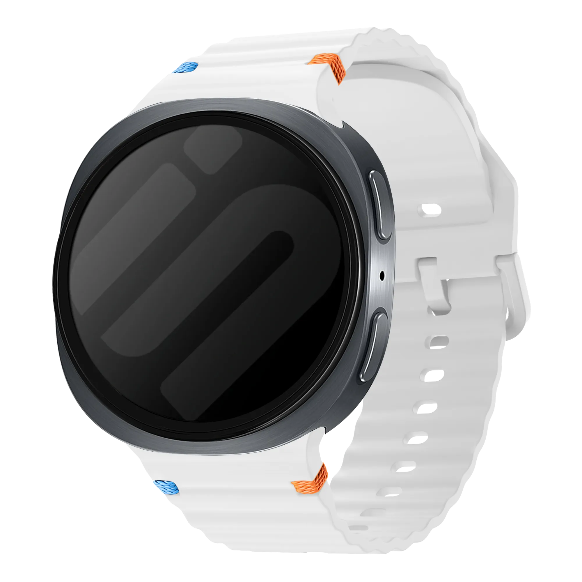 Samsung Galaxy Watch 8 - 40mm wave siliconen bandje (wit)