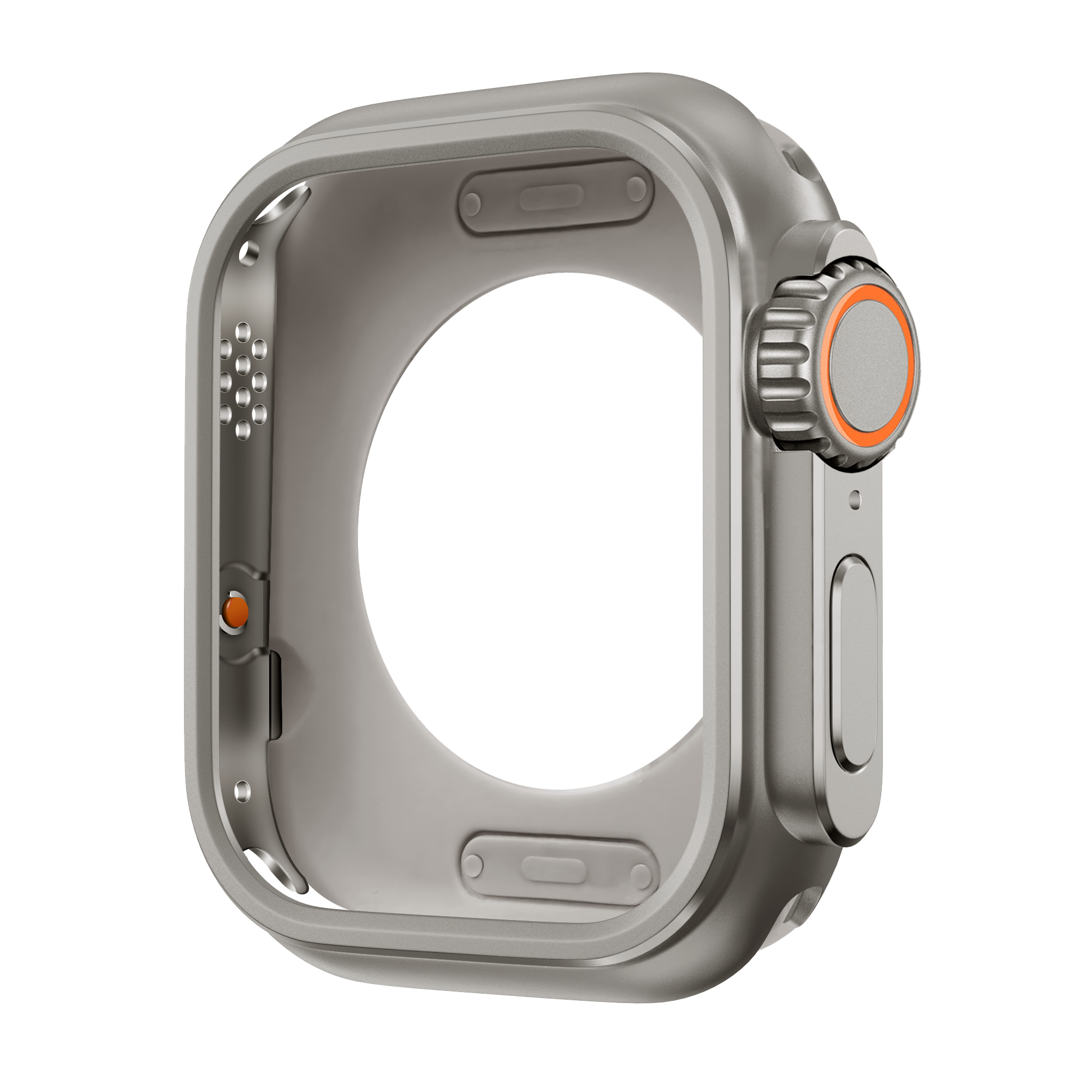 Bandz Apple Watch 7/8/9 - 45mm metalen hoesje (titanium)