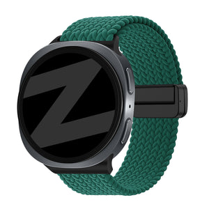 Bandz Samsung Galaxy Watch 8 - 40mm magnetisch geweven bandje (groen)