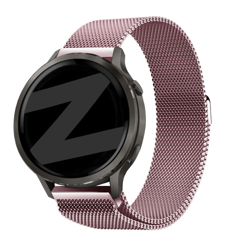 Bandz Garmin Forerunner 265s Milanese Loop Strap (Pink)