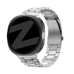 Bandz Samsung Galaxy Watch 8 - 40mm stalen band 'Deluxe' (zilver)