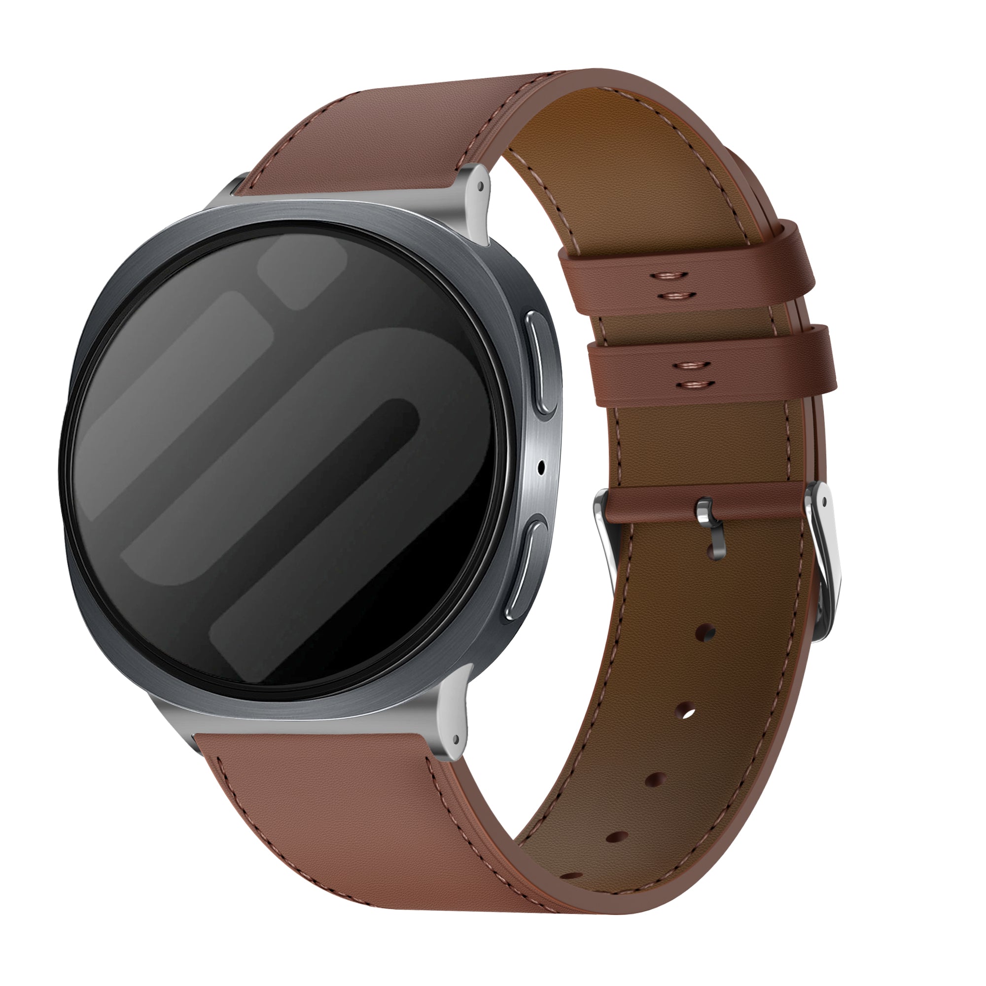 Samsung Galaxy Watch 8 - 44mm modern leren band (bruin)