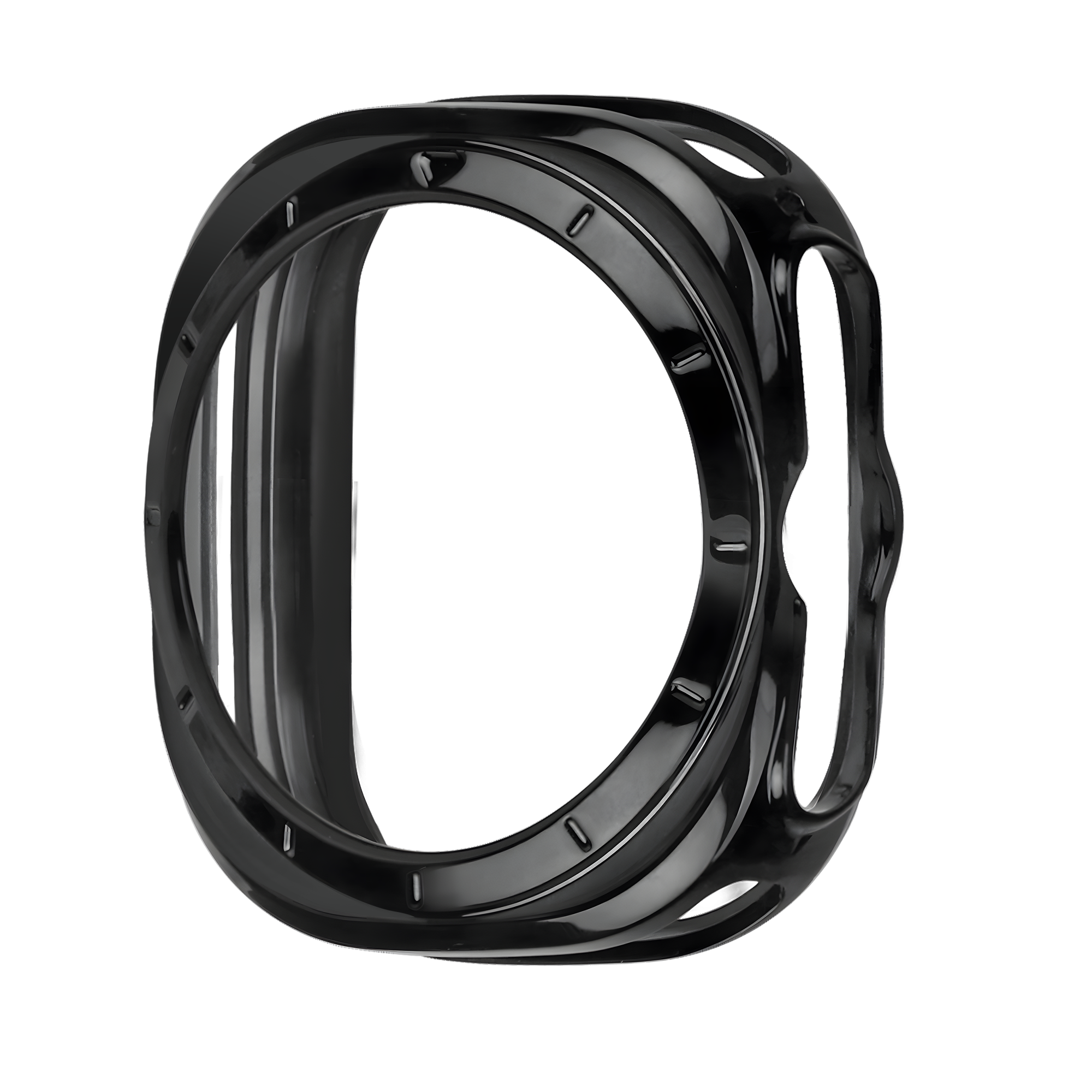 Bandz Samsung Galaxy Watch Ultra gegalvaniseerd TPU hoesje (zwart)
