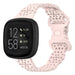 Fitbit Versa 3 siliconen bandje met patroon (lichtroze)