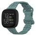 Fitbit Versa 3 Silicone Strap with Pattern (Green)