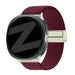 Bandz Samsung Galaxy Watch 8 - 40mm magnetisch geweven bandje (wijnrood)