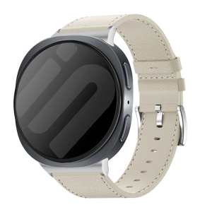 Samsung Galaxy Watch 8 - 44mm leren grain band (beige)